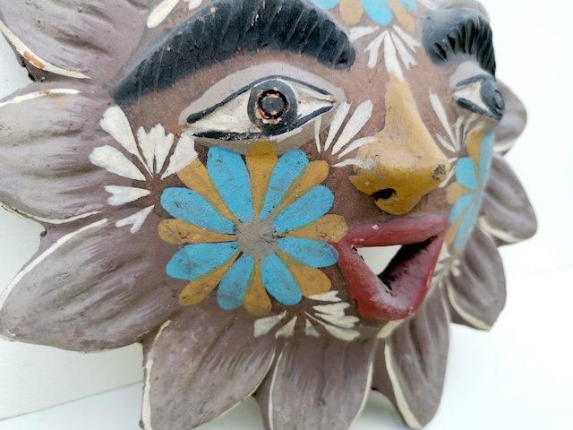 メテペック 陶芸品 インテリア 太陽 - メキシコの雑貨とメキシコ