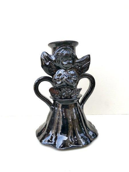 キャンドルホルダー 天使 陶芸 燭台 ミチョアカン - メキシコ