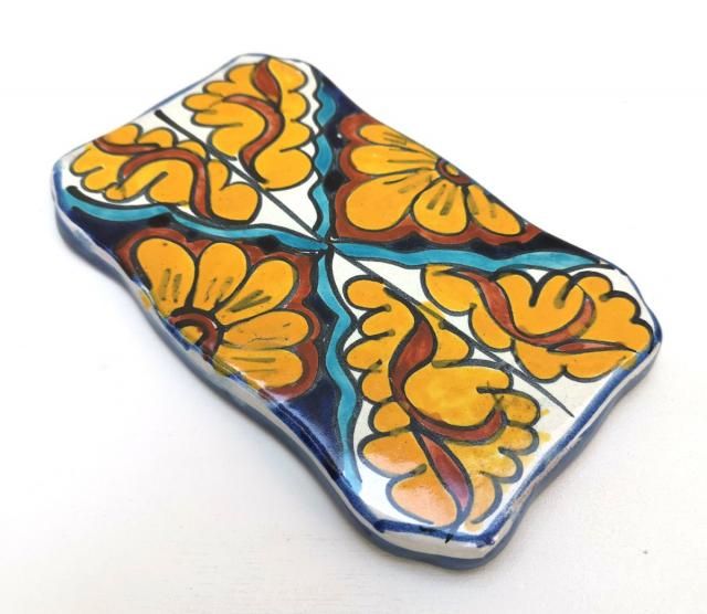 メキシコプエブラタラベラ焼ビンテージ陶器伝統工芸鳥バード大皿プレート36cm メキシコプエブラタラベラ焼ビンテージ陶器伝統工芸ボウル&小皿