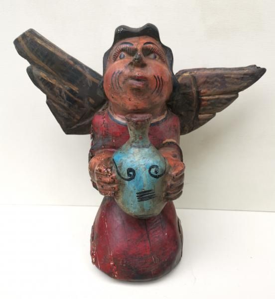 古代メキシコゲレーロの石彫人物像値引きしました