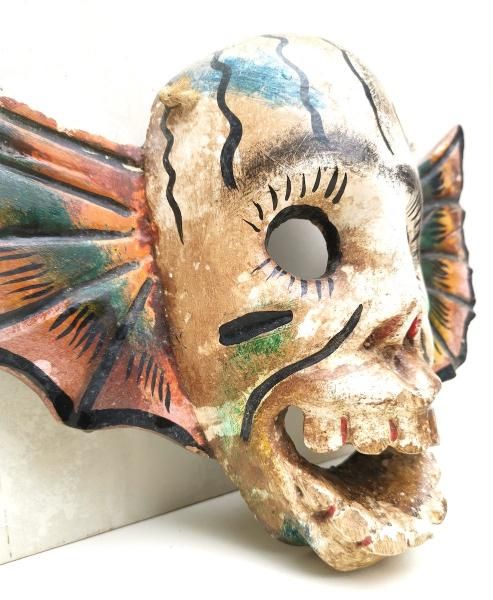 ウッドマスク | 死者の日 ガイコツ - メキシコ雑貨とメキシコの民芸店