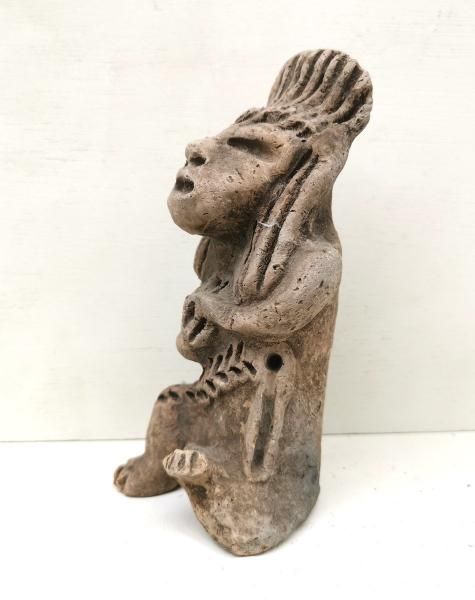 土偶笛】 メキシコ古民芸 彩色土器 アンティーク品 マヤ