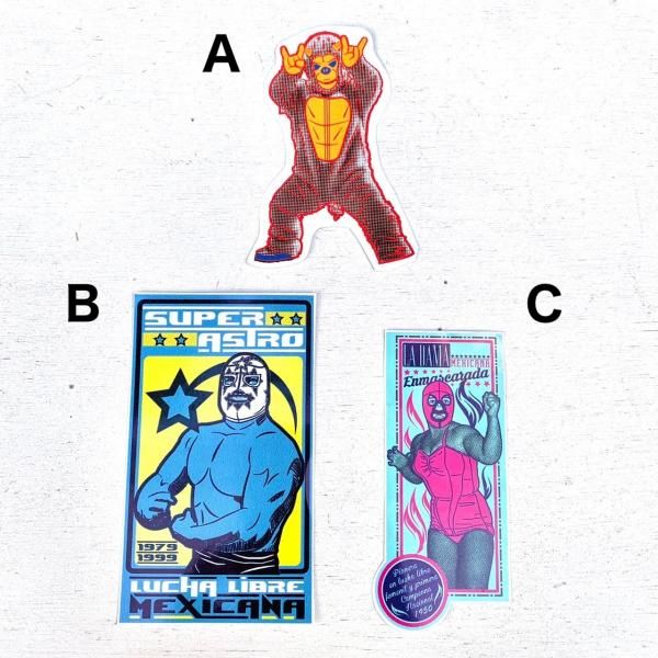 ルチャリブレ マスクマン ステッカー プロレス- - メキシコ雑貨と