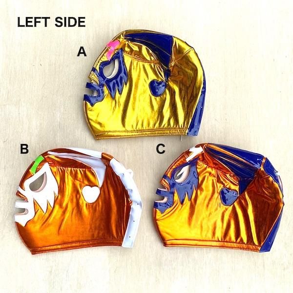 ルチャリブレマスク 黒と金 角付き ルチャリブレマスク 黒と金 角付き