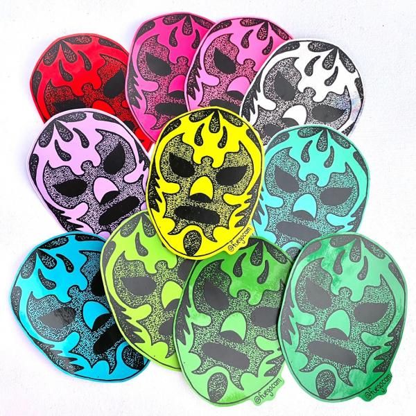 ルチャリブレ マスクマン ステッカー プロレス- - メキシコ雑貨