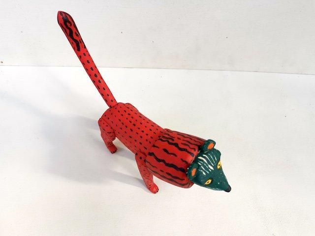 ヴィンテージ メキシコ オアハカン ウッドカービング ライオン インテリア 置物 オアハカ ウッドカービング | サンチアゴ キリーノ ライオン