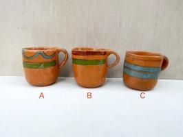 ヴィンテージ メキシコ 民藝 民芸品 手描き イラスト 陶器 花瓶 壺 ヴィンテージ メキシコ 民藝 民芸品 手描き イラスト 陶器 花瓶