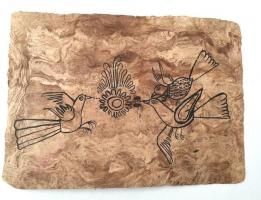 アマテ絵 ゲレーロ ケツァル プエブロ - メキシコ雑貨とメキシコ