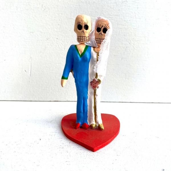 がいこつ カラベラ ミニドール | 石膏人形 - メキシコ雑貨とメキシコの