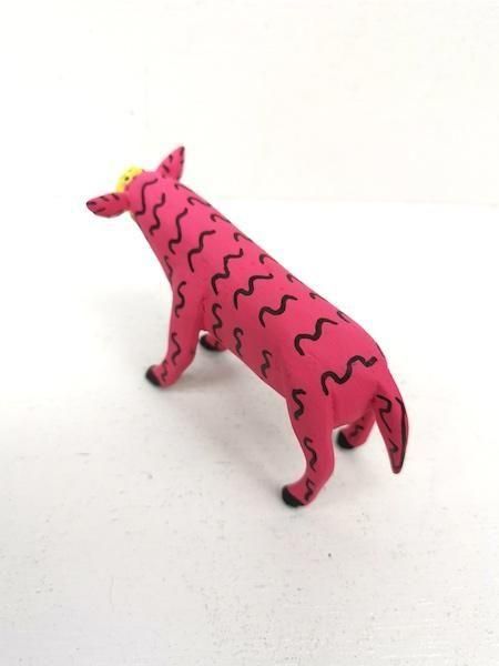 オアハカ ウッドカービング | エルメリンド 羊 ピンク