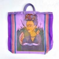 【新品未使用】メキシコ　オアハカ産⭐︎メルカドバッグ⭐︎ブルー×イエロー×オレンジ 新品 大人気オアハカ産 メルカドバッグ メキシコ 黒 ブラック S