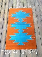 オアハカ サポテックラグ ウールラグ [Ruiz Bazan 3ラヨス オレンジ 98cm] <img class='new_mark_img2' src='https://img.shop-pro.jp/img/new/icons13.gif' style='border:none;display:inline;margin:0px;padding:0px;width:auto;' />