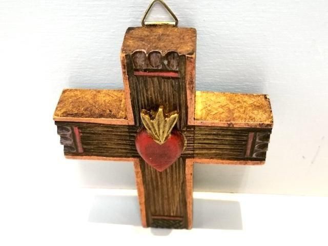 十字架　クロス　メキシコ　木彫り 十字架 ウッドオーナメント クロス 教会 - メキシコ雑貨と