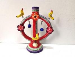 うっとりする色使い♡1970sメキシコ♡生命の樹♡キャンドルホルダー♡燭台♡ うっとりする色使い♡1970sメキシコ♡生命の樹♡キャンドル