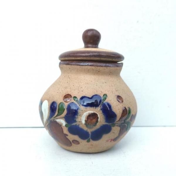 トナラ 陶器 壺 | 蓋付き小壺 - メキシコ雑貨とメキシコの民芸店