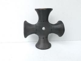 ねこ　メキシコ　オアハカ　ベル バロネグロ オアハカ 黒陶 四つベル インテリア - メキシコ雑貨