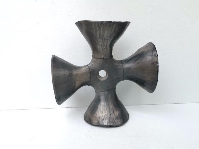 ビンテージ　メキシコ　オアハカ　ねこの黒陶オブジェ　猫　民藝　工芸品　クラフト 猫（トナラ焼置物）- LABRAVA [メキシコ 民芸 フォークアート 雑貨]