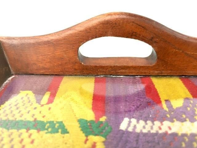 グアテマラ 刺繍 | ビンテージ木製トレイ - メキシコ雑貨とメキシコの
