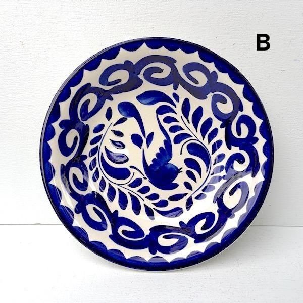 プエブラ 陶器 タラベラ風 | アンフォラ プレート 20cm- メキシコ雑貨