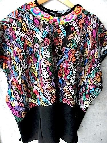 入荷nowオンラインストア 古着民族衣装グアテマラ刺繍タッセルポンチョウイピル トップス