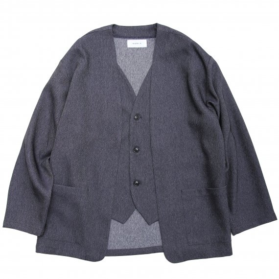 MELANGE VEST-JACKET / INDIGO - クオルト オフィシャルオンラインショップ -quolt Official Online  Shop-