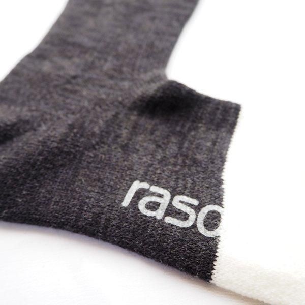 ⑤ラソックス　ニューウォームウールクルー　22-24 足にやさしい靴下、L字型靴下rasox “ラソックス” 通販サイト