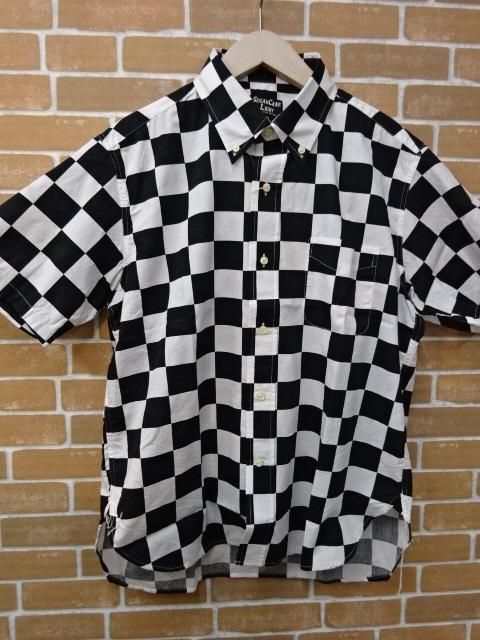 シュガーケーンライト CHECKERED PATTERN PRINT BROAD S/S WORK