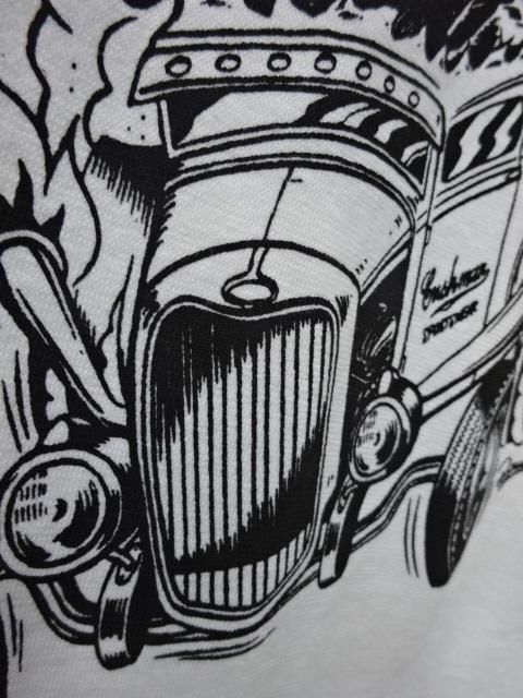 クッシュマン リサイクルコットンTシャツ HOTROD BY KNUCKLE