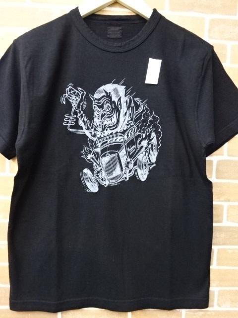 クッシュマン リサイクルコットンTシャツ HOTROD BY KNUCKLE
