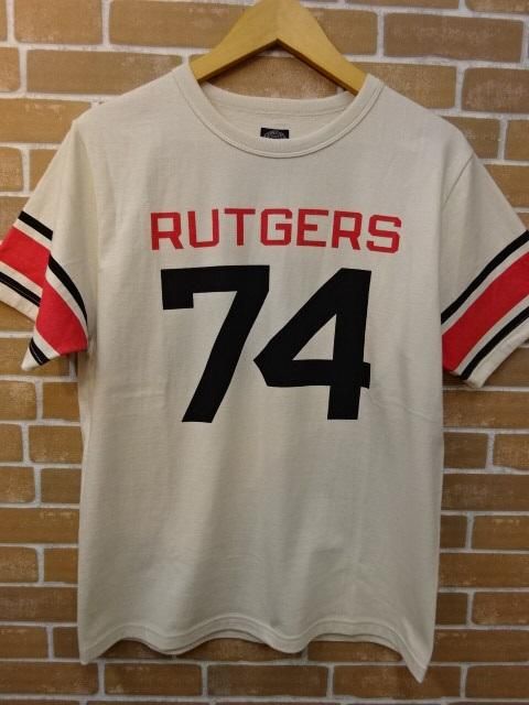 ジェラード フットボールtee Rutgers ルトガー 74 Ab422 バニラ ザ ホワイツ ウルフ 広島県広島市 アメカジショップ The White S Wolf