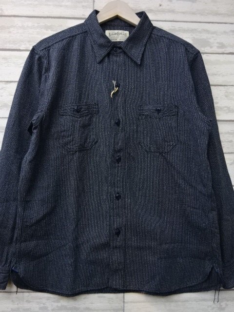 シュガーケーン　フィクションロマンス　6.5oz. INDIGO BEACH CLOTH WORK SHIRT　SC28283-128 ネイビー -  ザ ホワイツ ウルフ｜広島県広島市　アメカジショップ　THE WHITE'S WOLF