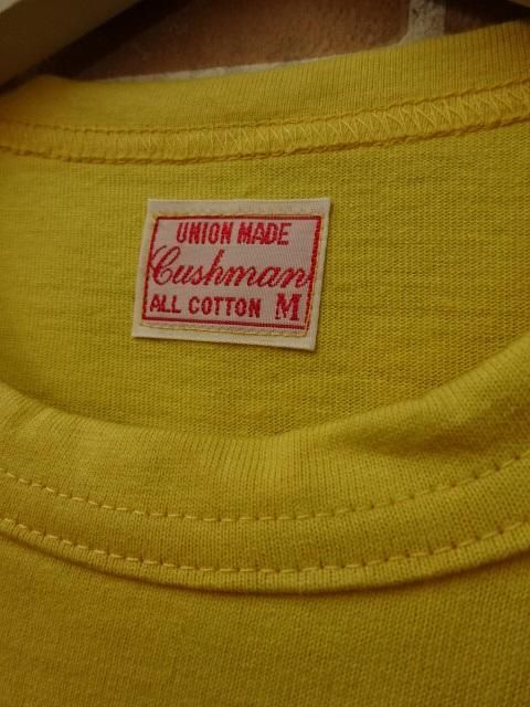 デッドストック　Cushman イエロー ブラック ラガーシャツ M デッドストック Cushman イエロー ブラック ラガーシャツ M