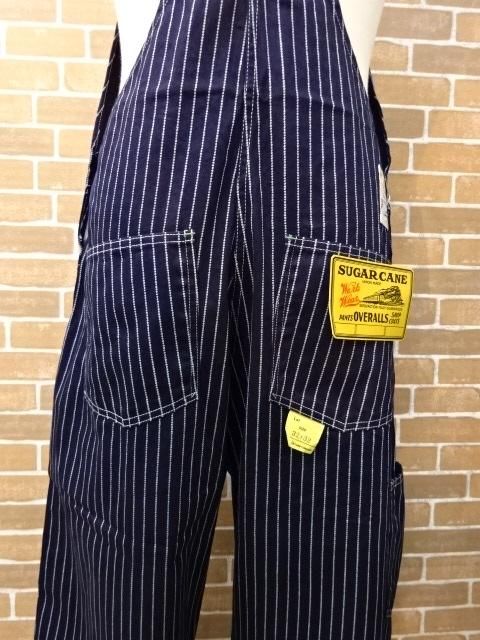 SUGER CANE 9oz ウォバッシュストライプ・オーバーオール SC41960-421 NVY - ザ ホワイツ ウルフ|広島県広島市 アメカジショップ THE WHITE'S WOLF