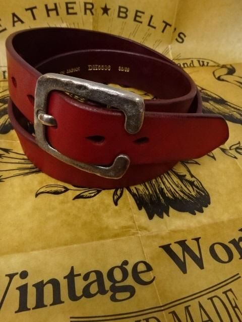 Vintage Works Leather Belt 7Hole DH5536 PAPAYA(Burgundy) - ザ 