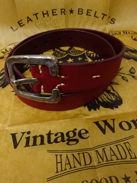Vintage Works Leather Belt 7Hole DH5536 PAPAYA(Burgundy) - ザ 