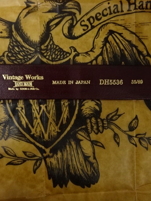 Vintage Works　 Leather Belt　7Hole　DH5536 PAPAYA(Burgundy) - ザ ホワイツ  ウルフ｜広島県広島市　アメカジショップ　THE WHITE'S WOLF