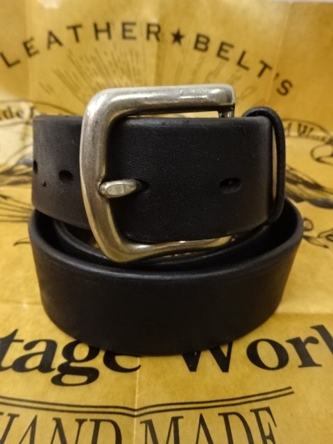 Vintage Works　 Leather Belt　5Hole　DH5702 FLANNEL(Black) - ザ ホワイツ ウルフ｜広島県広島市　 アメカジショップ　THE WHITE'S WOLF
