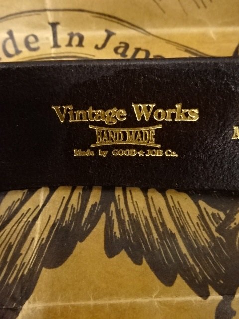 Vintage Works Leather Belt 8角形 真鍮バックル DH5684 BRONZE(Brown