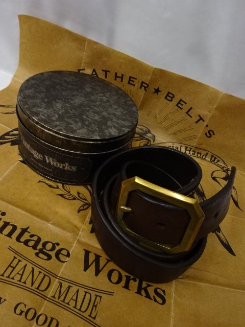 Vintage Works　 Leather Belt　8角形 真鍮バックル　DH5684 BRONZE(Brown) - ザ ホワイツ  ウルフ｜広島県広島市　アメカジショップ　THE WHITE'S WOLF