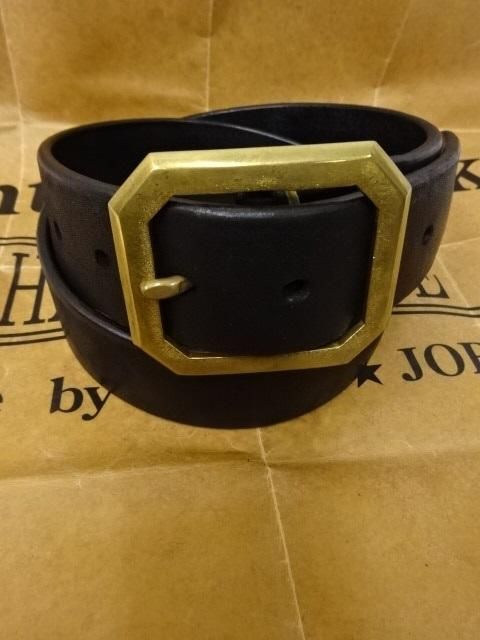 Vintage Works Leather Belt 8角形 真鍮バックル DH5684 FLANNEL(Black