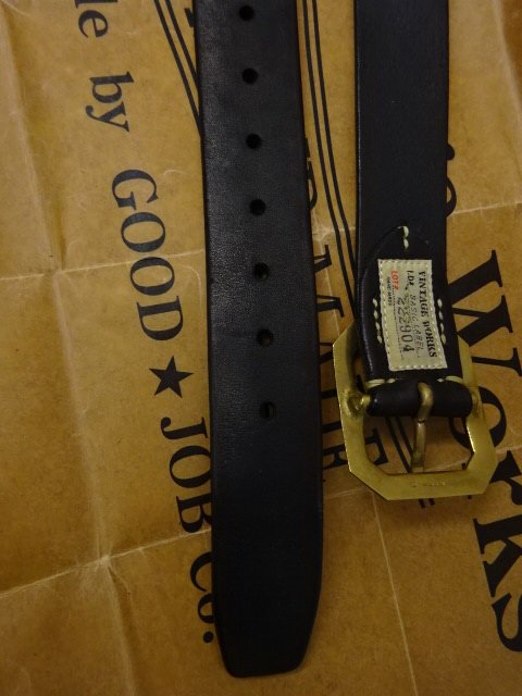 Vintage Works Leather Belt 8角形 真鍮バックル DH5684 FLANNEL(Black