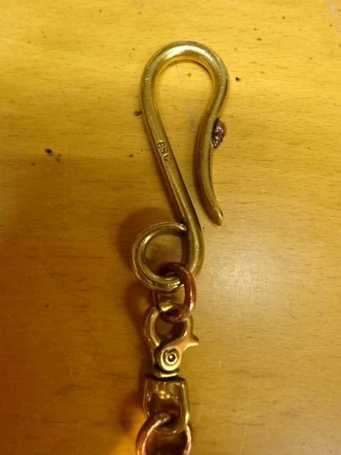 真鍮ウォレットチェーン カスタムパーツ両ナスカン 5CN - ザ ホワイツ