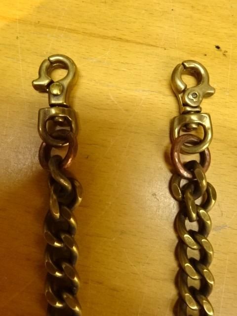 真鍮ウォレットチェーン カスタムパーツ両ナスカン 5CIB - ザ