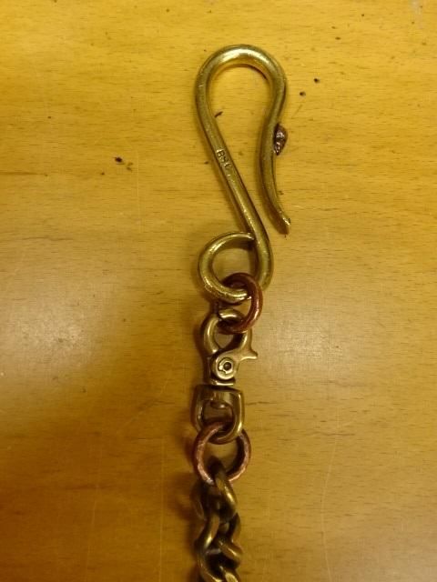 真鍮ウォレットチェーン カスタムパーツ両ナスカン 5CIB - ザ