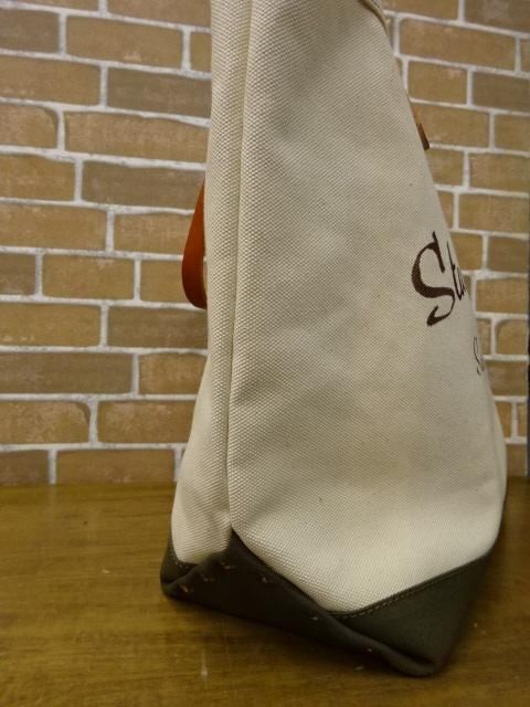 Sturdy Luggage Supply ”CANVAS TOTE(White×Olive)” SL-3030 (N