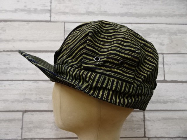 シュガーケーン FICTION ROMANCE 11oz. BROWN LIBERTY STRIPE WORK CAP