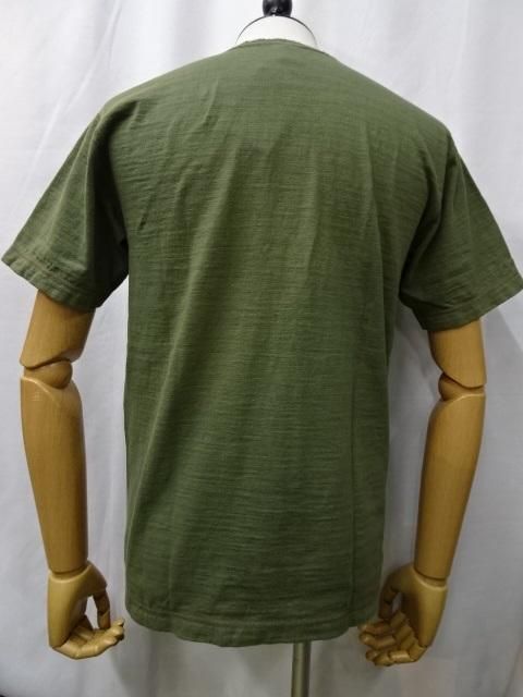 バズリクソンズ S/S T-SHIRT SLUB YARN HENLEY NECK T-SHIRT