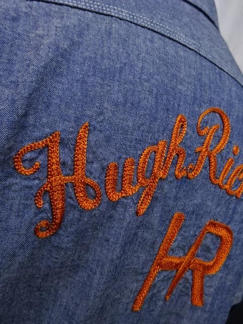 シュガーケーン 半袖シャンブレーワークシャツ ”Hugh Richards