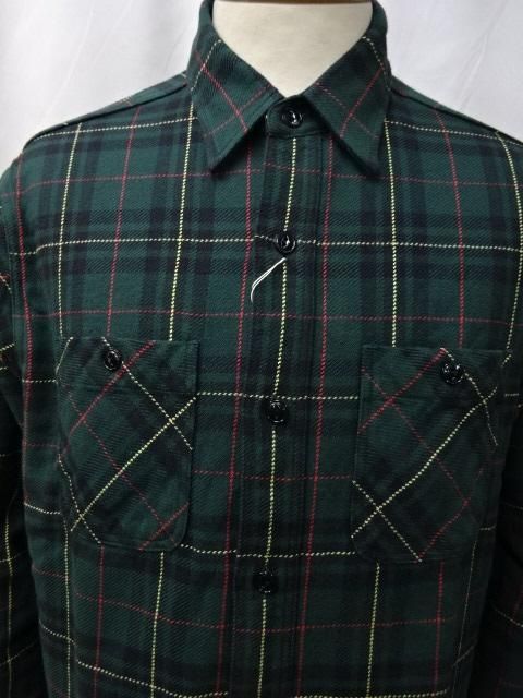 シュガーケーン TWILL CHECK WORK SHIRT SC29153-145 グリーン