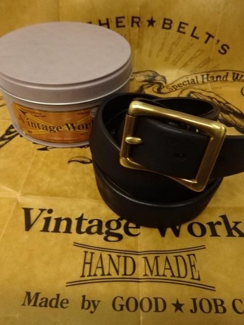 Vintage Works Leather Belt DH5679 FLANNAL(Black) - ザ ホワイツ